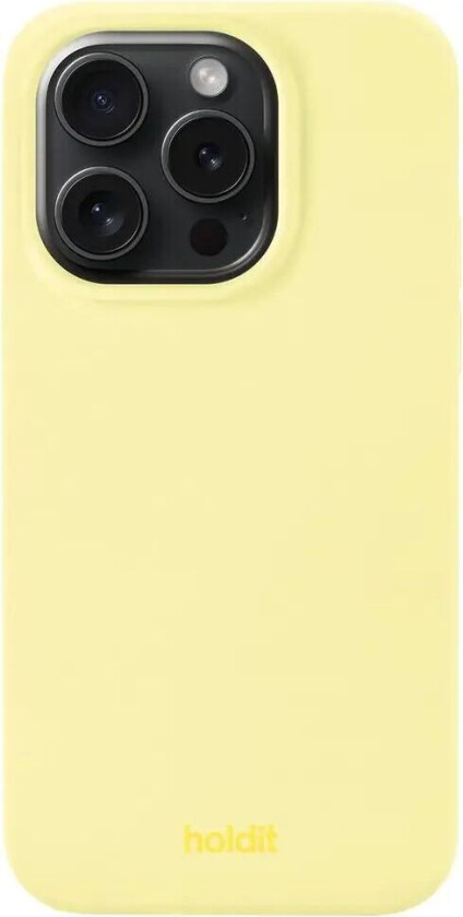 holdit iPhone 15 Pro Deksel Silikon Lemonade