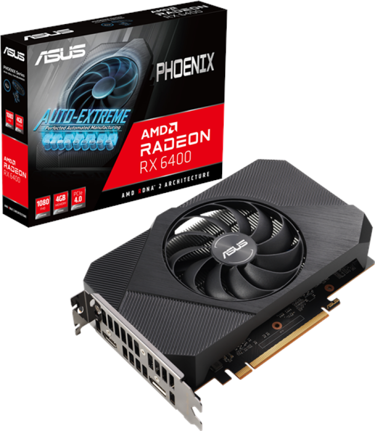 Radeon RX 6400 Phoenix - 4GB GDDR6 RAM - Grafikkort