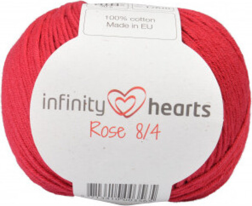 Rose 8/4 Garn Unicolor 21 Mørkerød/Vinrød