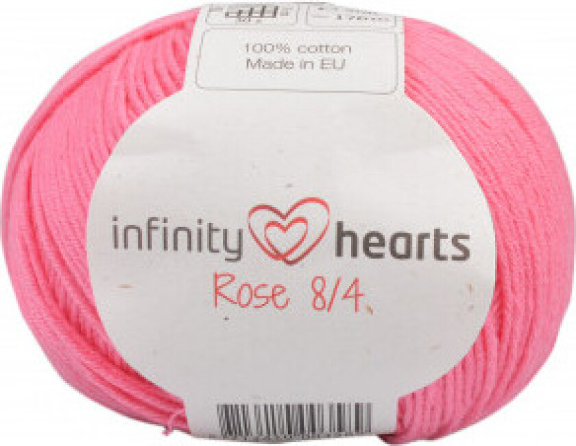 Rose 8/4 Garn Unicolour 33 Rosa