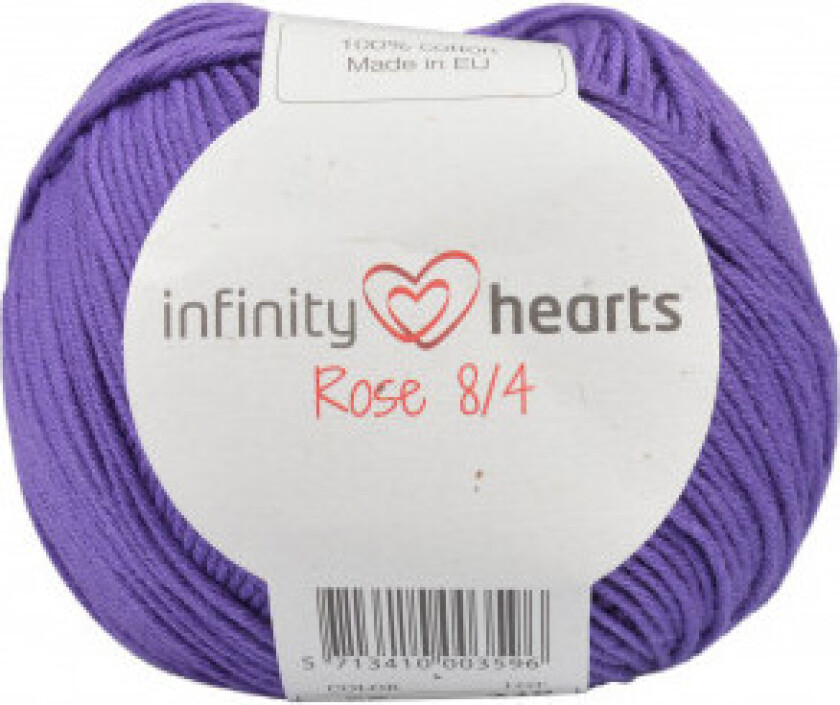 Rose 8/4 Garn Unicolor 56 Mørk Lilla