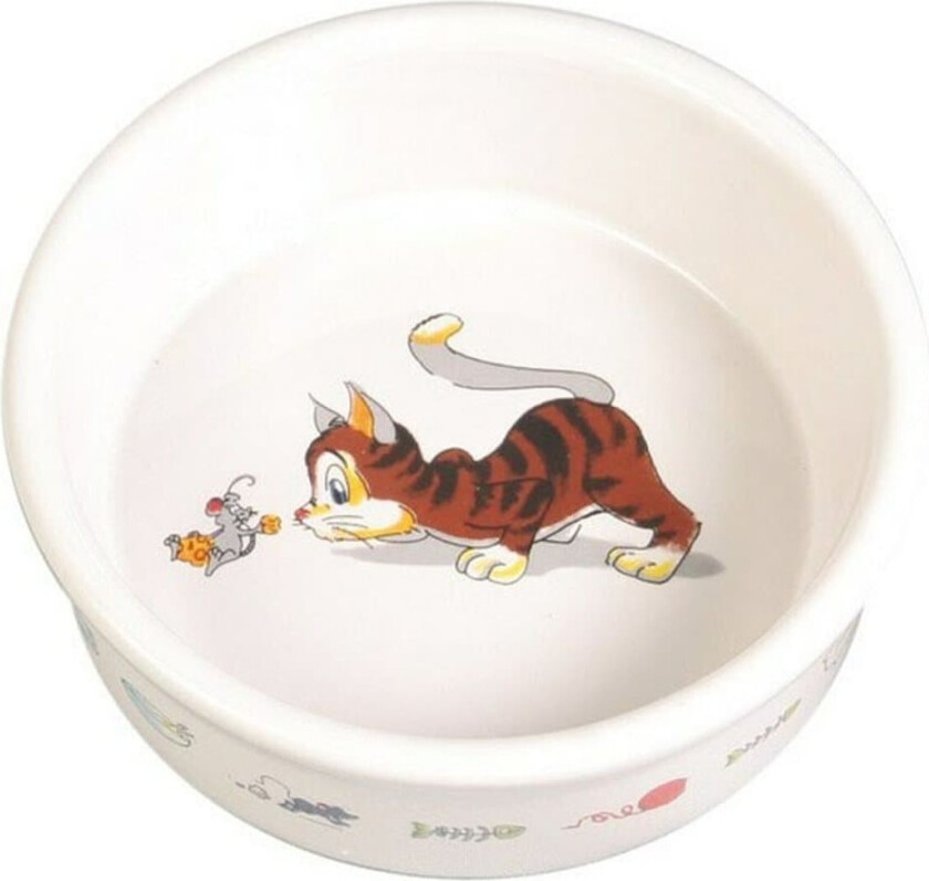 Matskål til katt Keramikk med motiv 200 ml