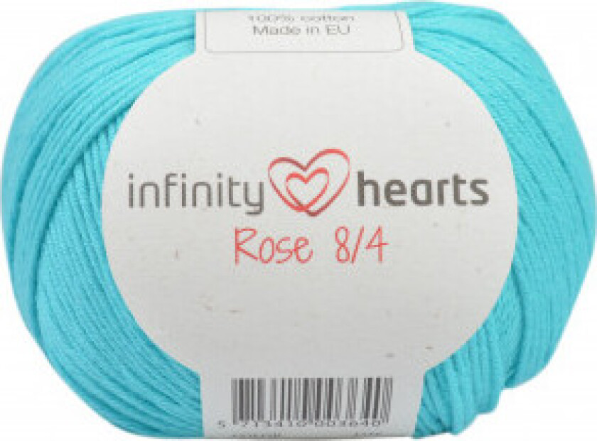 Rose 8/4 Garn Unicolour 130 Lys Turkis