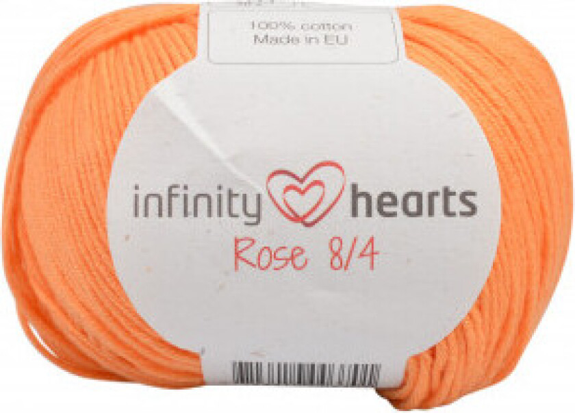 Rose 8/4 Garn Unicolor 192 Lys Oransje