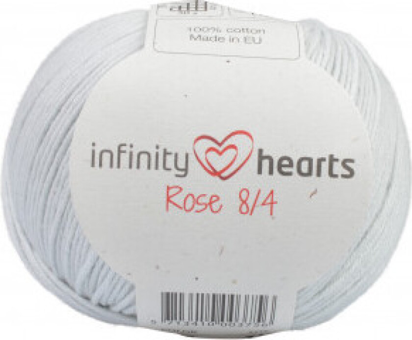 Rose 8/4 Garn Unicolor 230 Perlegrått