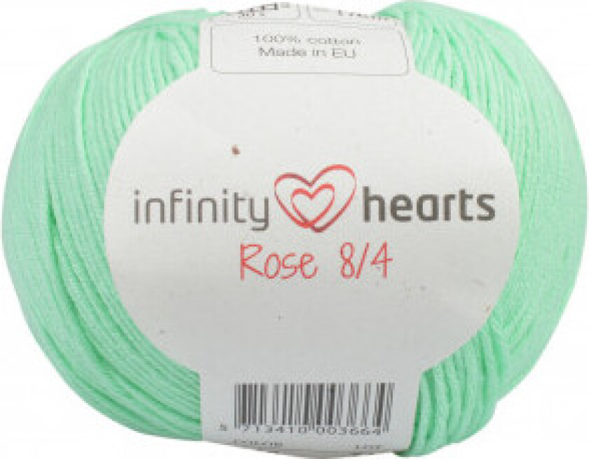 Rose 8/4 Garn Unicolor 140 Mintgrønn