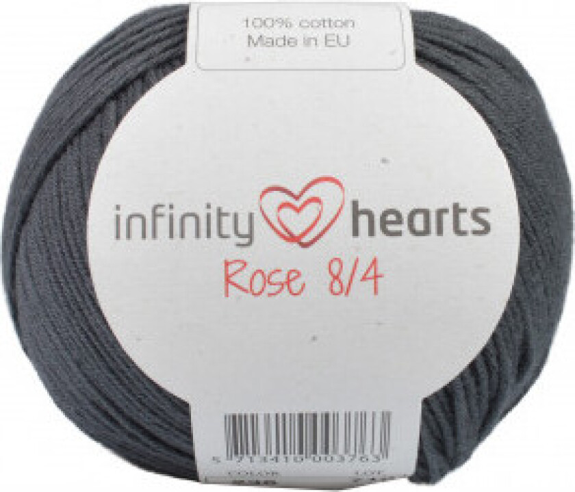 Rose 8/4 Garn Unicolor 236 Gråkullgrått