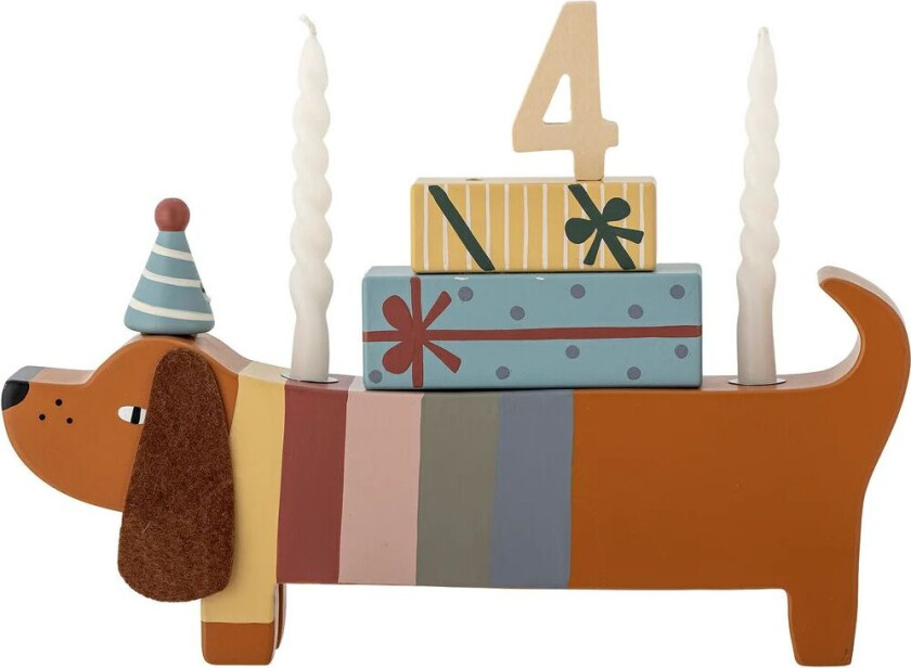 Charlie Birthday dekorasjon 28 cm Brown-multi