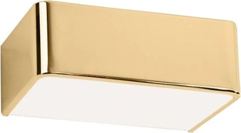 Vegglampe Rauma, messing, bredde 20 cm