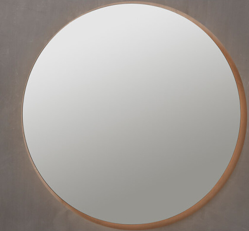 Herning speil med lys, Ø90 cm