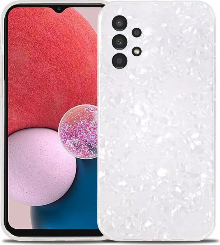 Samsung Galaxy A13 (4G) Hybrid Plastdeksel - Blank Marmor - Hvit
