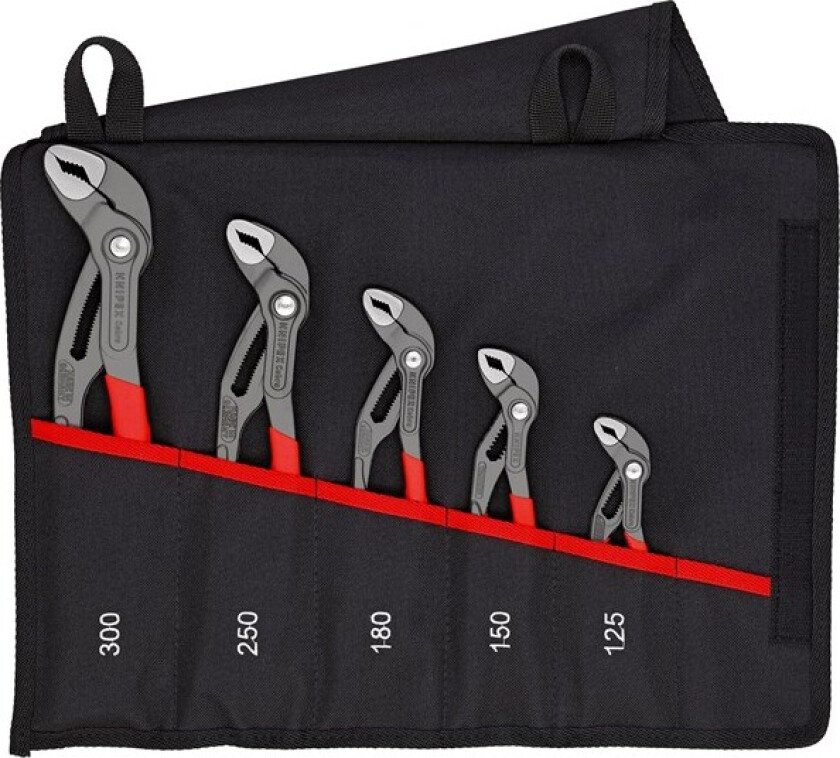 KNIPEX Cobra - Tongue and groove pliers set - 5 deler - inn folding bag
