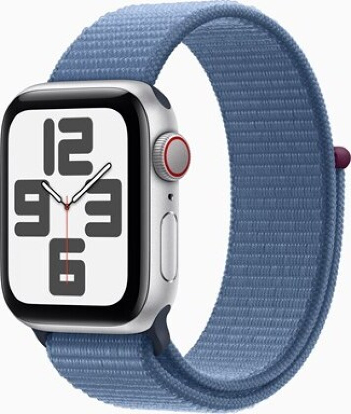 Watch SE 2nd Gen GPS + Cellular 40mm - Silver Aluminium Case with Winter Blue Sport Loop