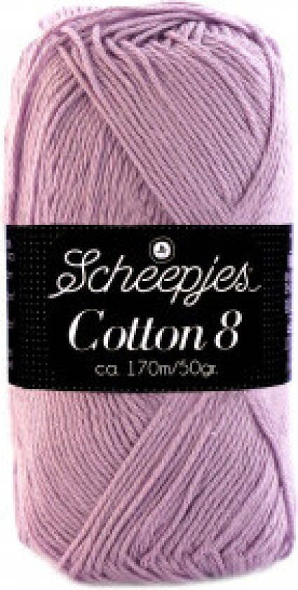 Cotton 8 Garn Unicolor 529 Lys Lilla