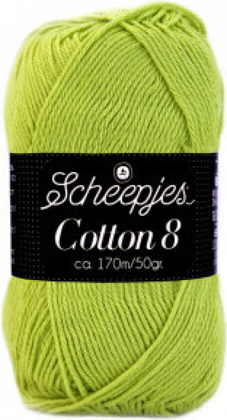 Cotton 8 Garn Unicolour 642 Lys Oliven