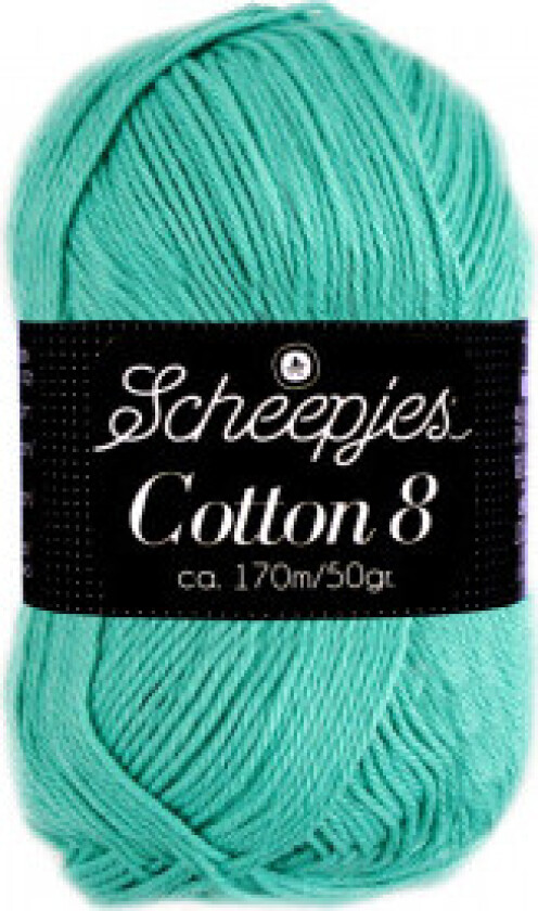 Cotton 8 Garn Unicolor 665 Sjøgrønn