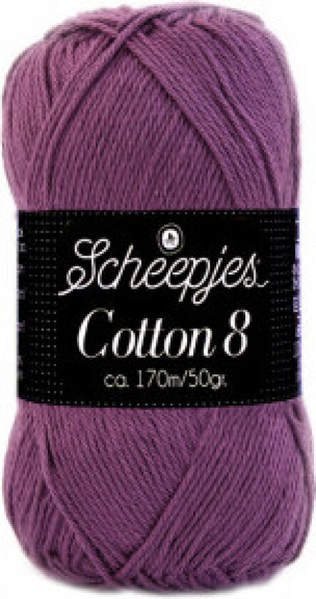 Cotton 8 Garn Unicolour 726 Lilla