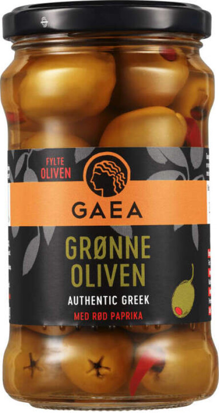 Gaea Oliven med Paprika 295g