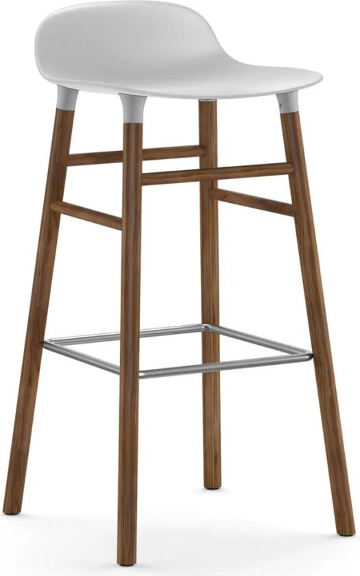 Form Chair barstol valnøttben hvit