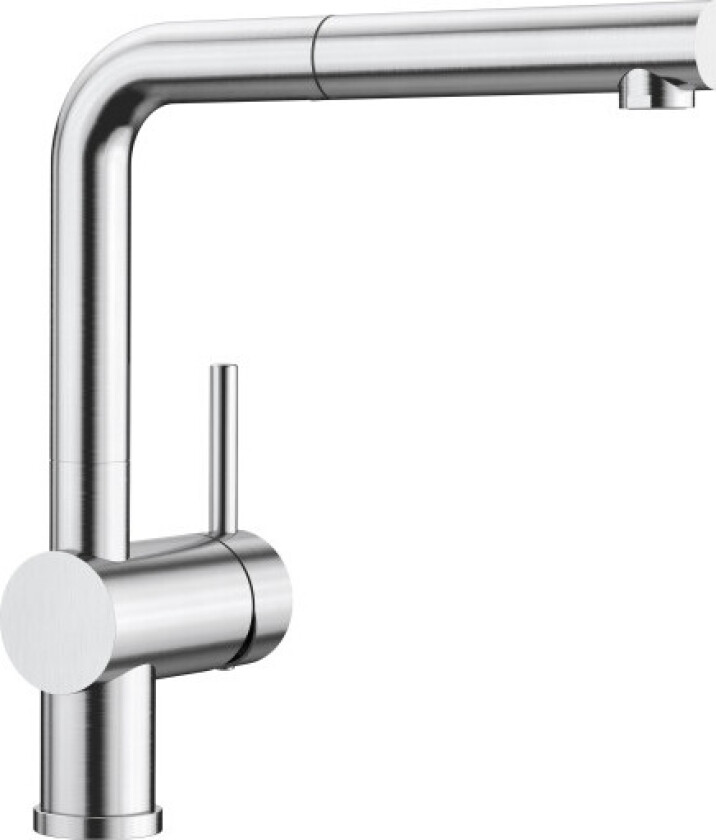 Linus S kjøkkenarmatur, uttrekkbar tut, rustfritt stål