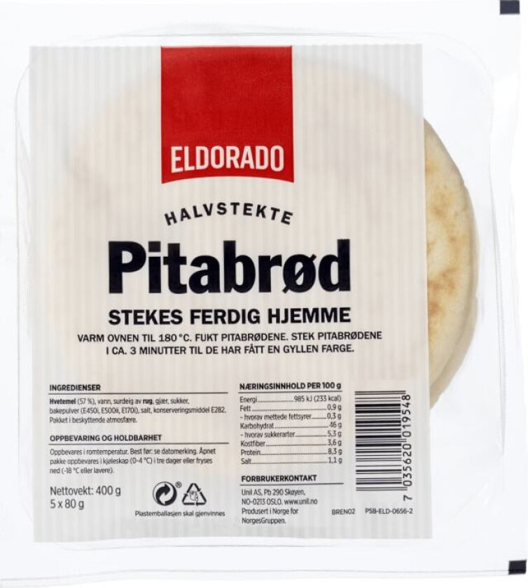 Pitabrød 400g