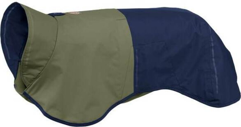 Ruffwear Sun Shower Regnjakke Mørkeblå & Grønn (XXS)