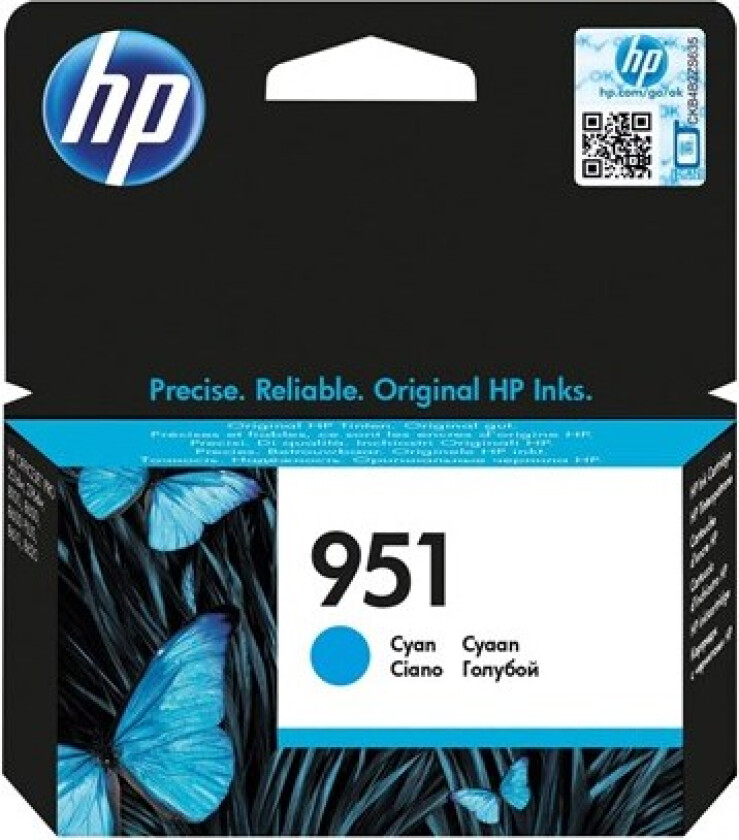 951 / CN050AE Cyan Ink - Blekkpatron Blå