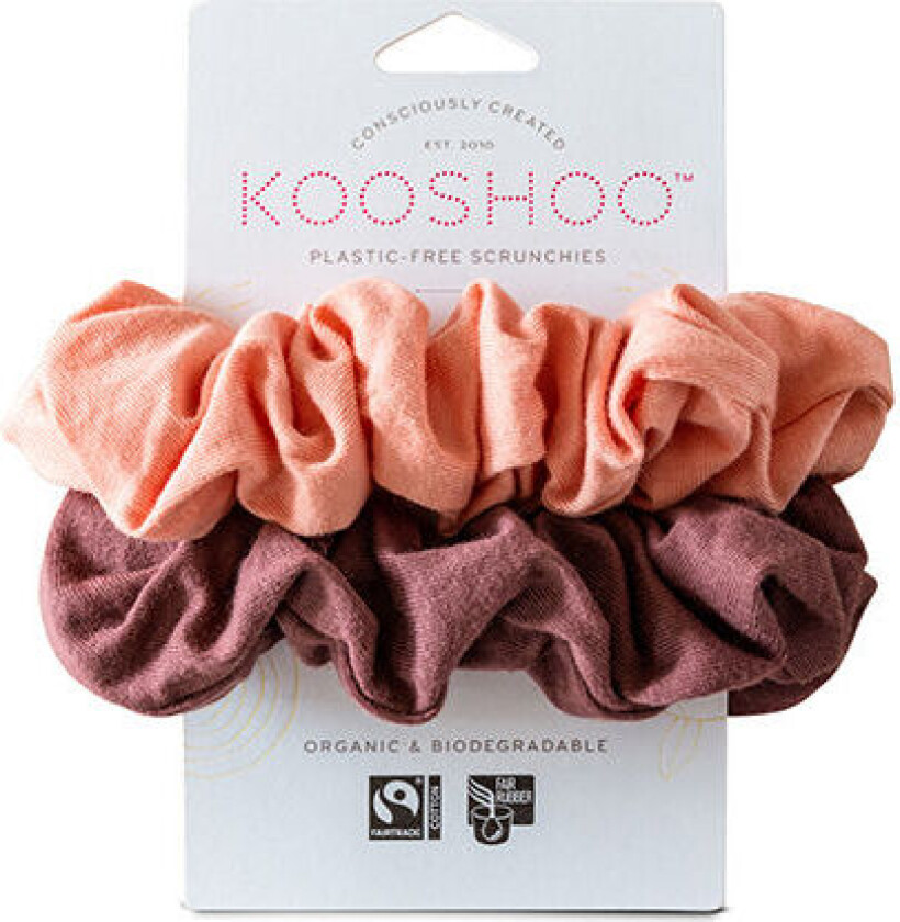 Kooshoo Hår Scrunchie Coral Rose 2 Stk - 1 Stk