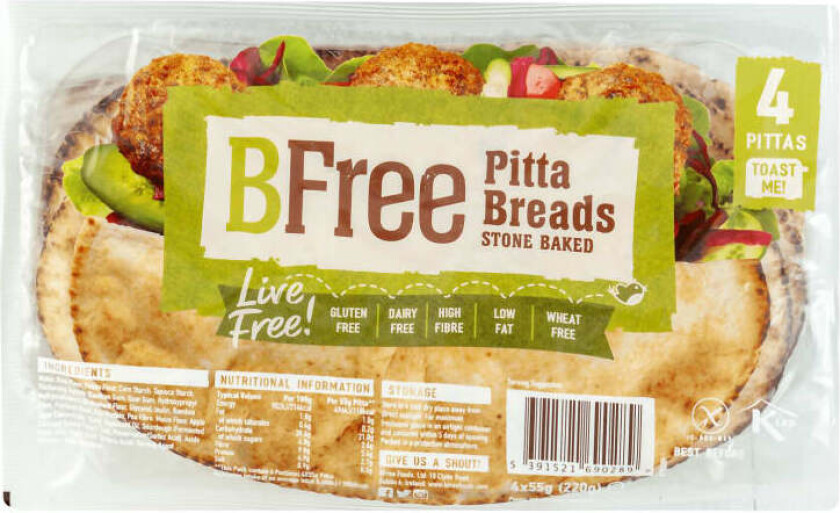 Pitabrød glutenfri 4pk 220g