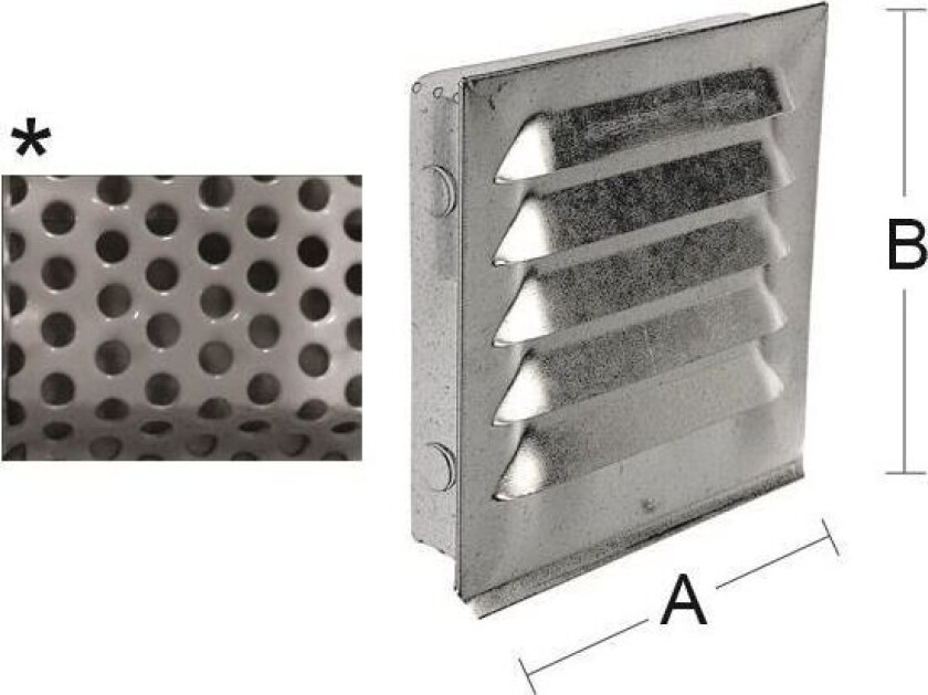 33 Ventilrist med ramme 150x150 mm