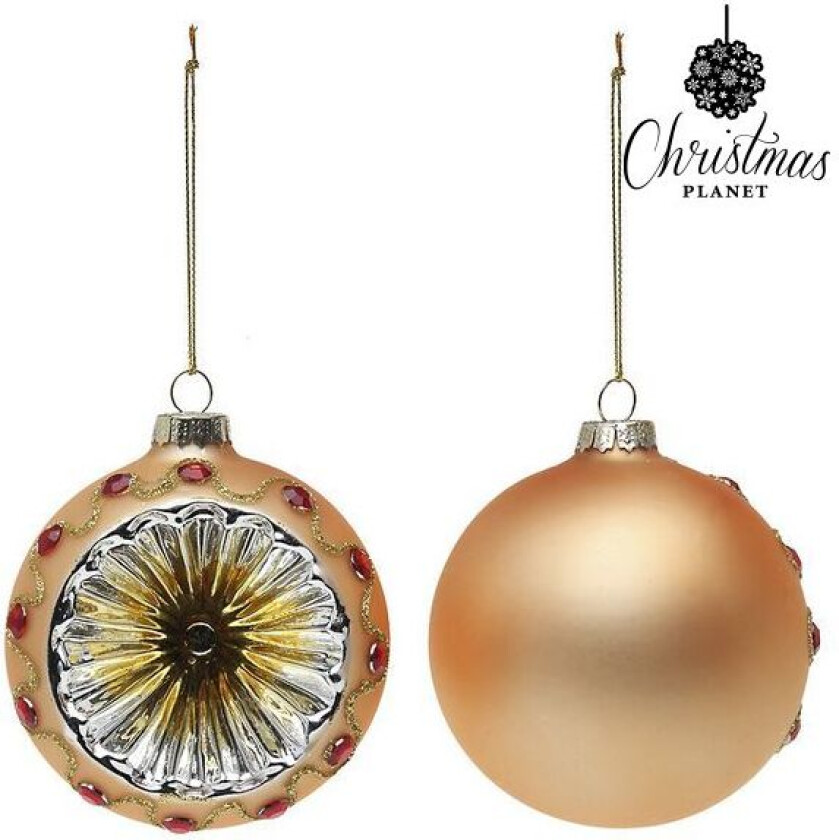 Juletrekuler 8 cm (2 uds) Glass Gylden