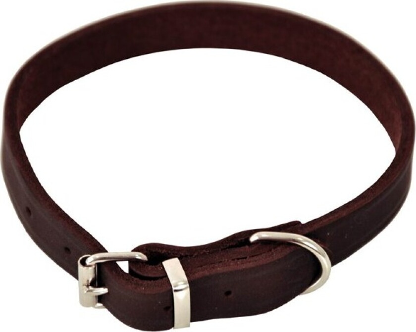 Bilde av Halsbånd lær 16mmx40cm brun
