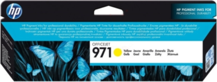 Hp Blekk Gul No.971 2.5k - Officejet Pro X451/x551/x476 X576