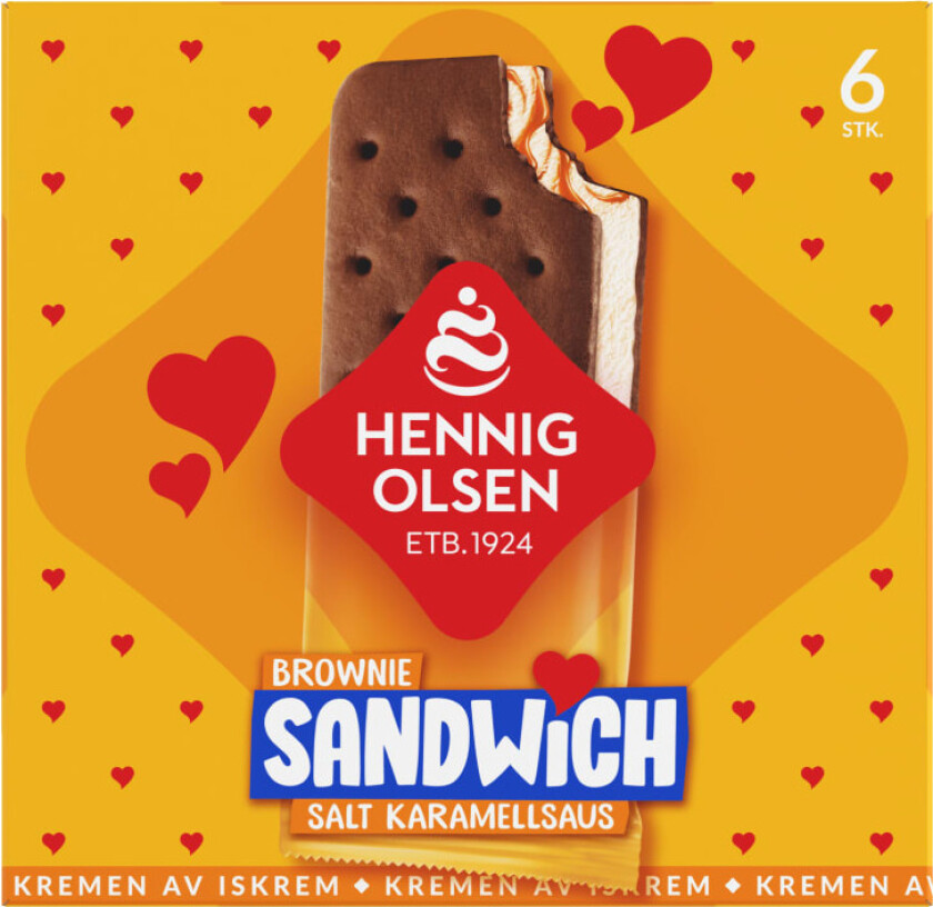 Sandwich Salt Karamell 6stk Hennig-Olsen