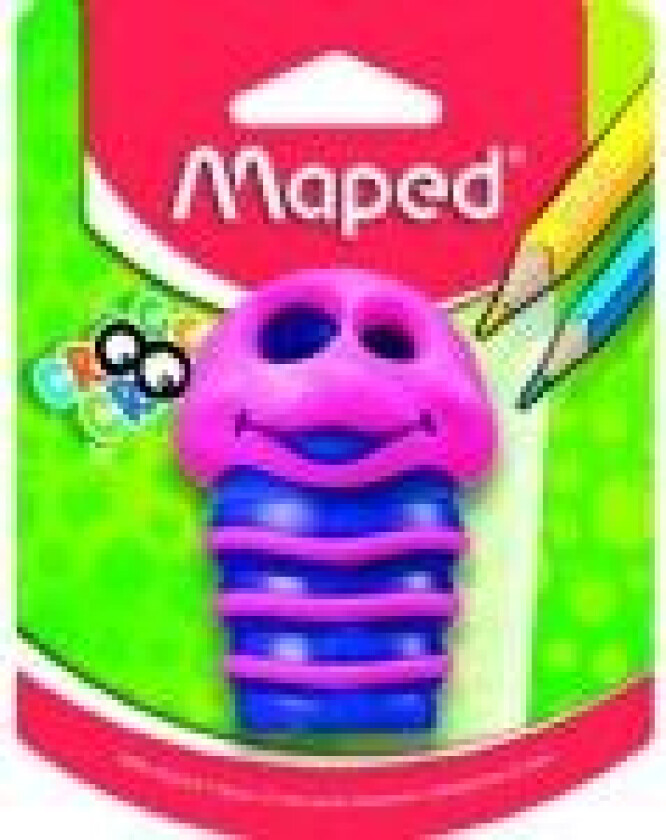 001700, Manuell blyantspisser, Blå, Lilla, China, Blister, 95 mm, 48 mm