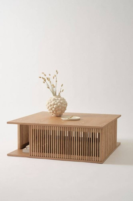 sofabord 100x100 cm Ask finér