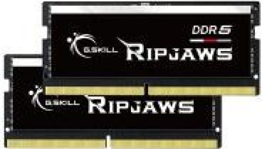 G.Skill Ripjaws - DDR5 - sett - 64 GB: 2 x 32 GB - SO DIMM 262-pin - 4800 MHz / PC5-38400 - CL40 - 1.1 V - ikke-bufret