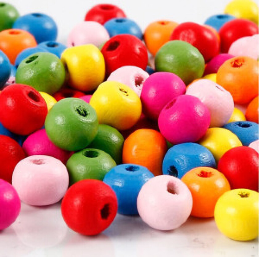 Treperlemix, ass. farger, dia. 8 mm, hullstr. 1,5-2 mm, 500 g/ 1 pose