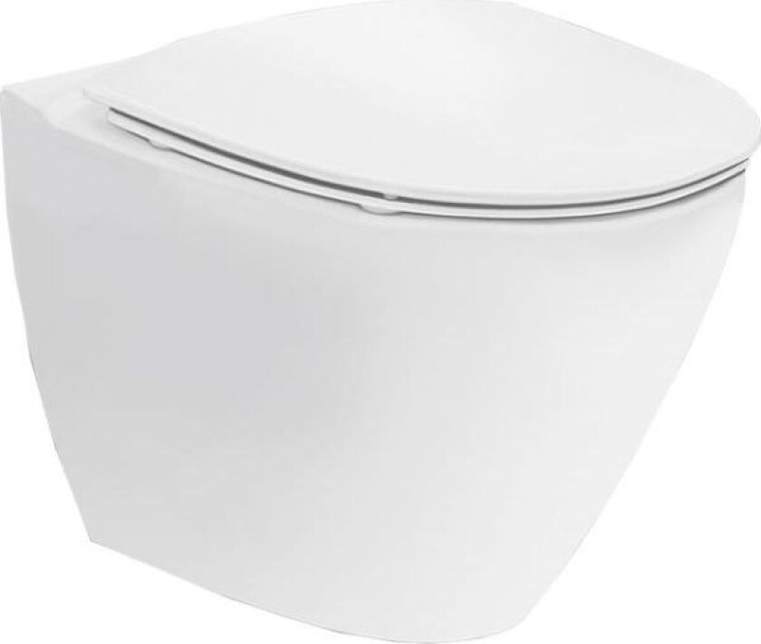 Spira Art 624509309 WC-skål vegghengt, med hardt sete, soft-close