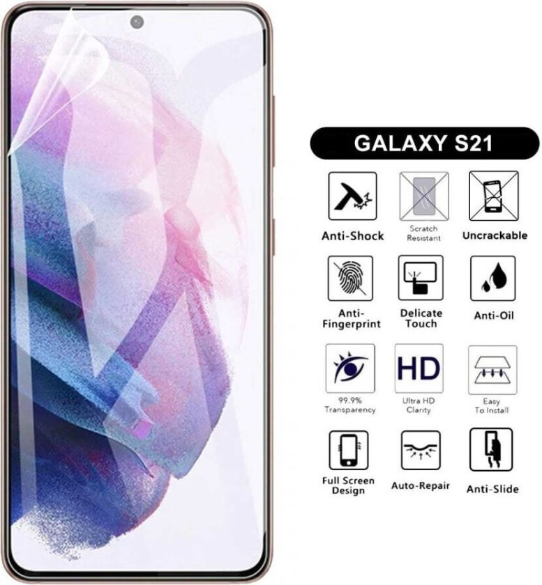 Omfattende Galaxy S21 Skjermbeskytter NanoEdge beskyttende plast