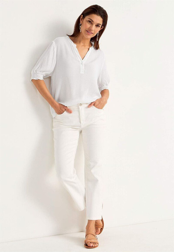 Crepe bluse med vaffelsøm Mia Female
