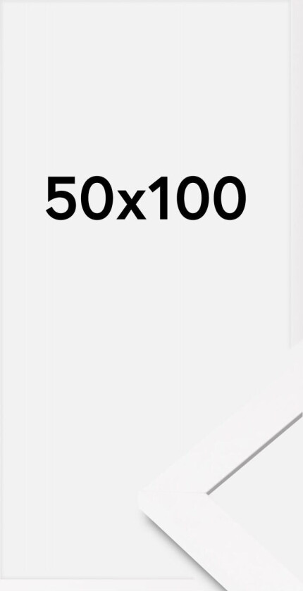 Ramme Bga Classic Akrylglass Hvit 50x100 Cm