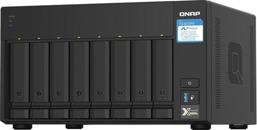 Qnap Ts-832px-4g 8-bay Desktop Nas Alpine Al324 4gb 0tb