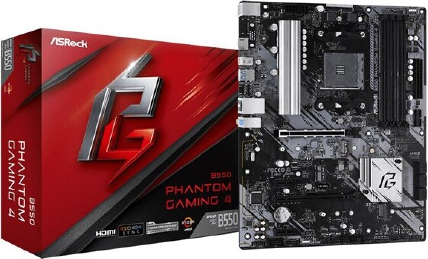 Asrock B550 Phantom Gaming 4 Atx Hovedkort