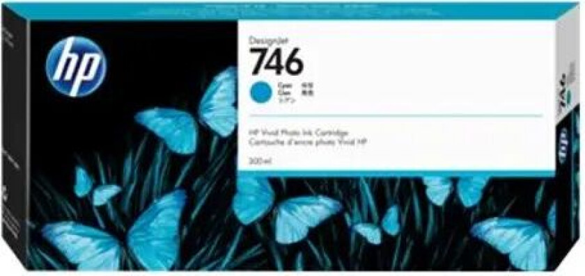 Hp Blekk Cyan 746 300ml - Designjet Z6/z9+