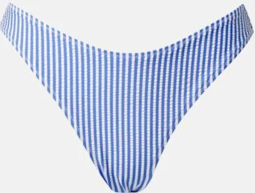 High Leg Krepp Bikinitruse Blå Female M