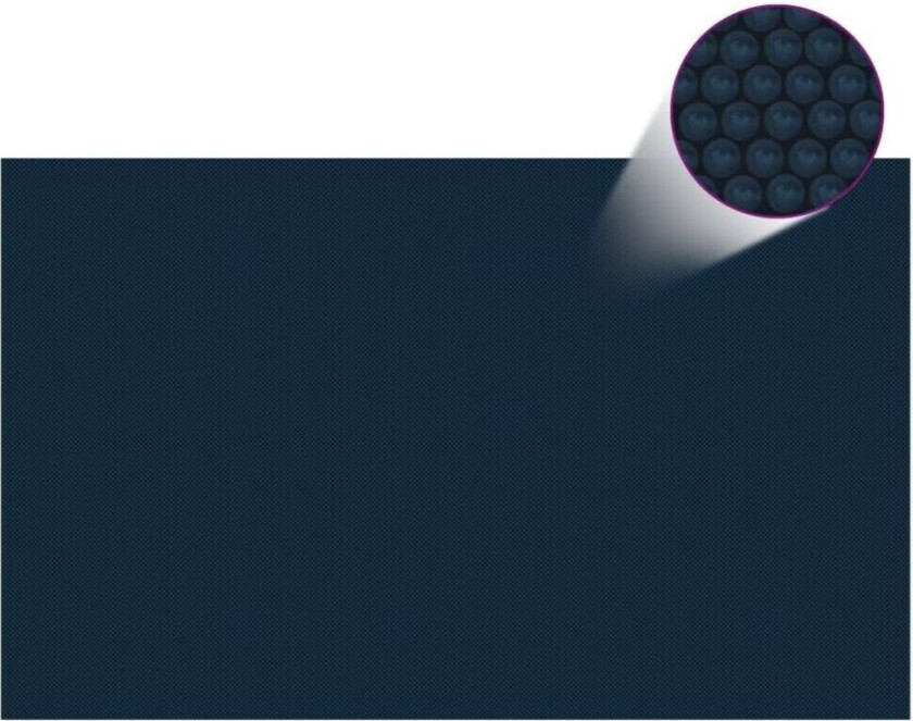 Flytende solarduk til basseng PE 260x160 cm svart og blå