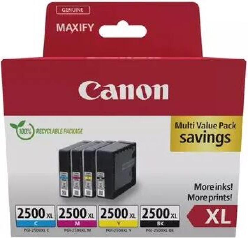 Blekkpatron PGI-2500 MultiPack Bk,C,M,Y
