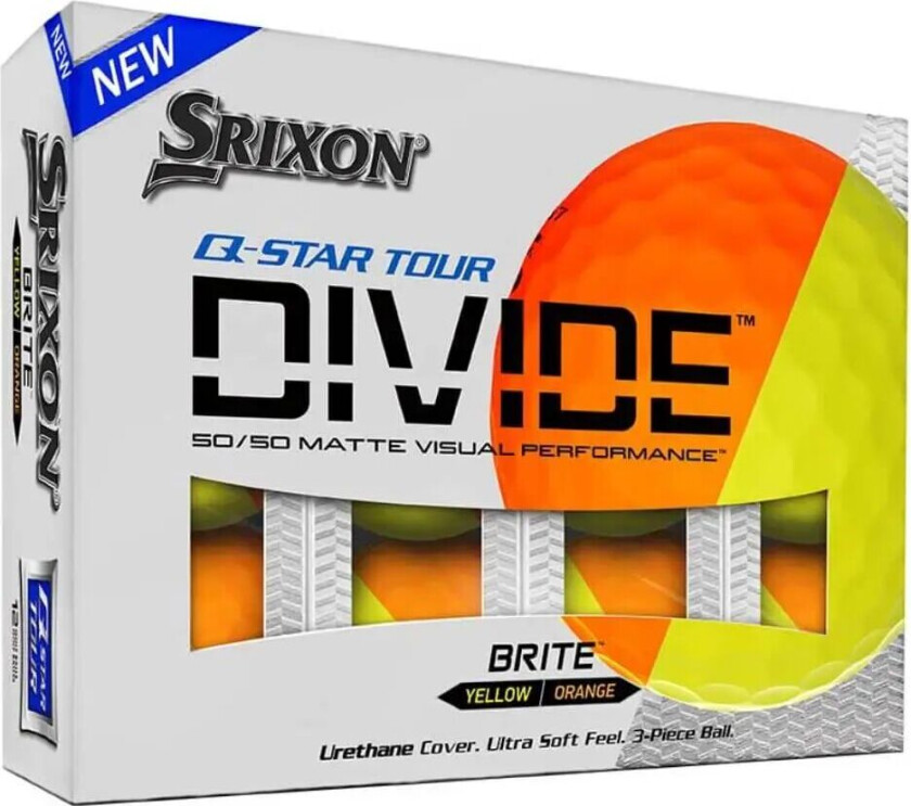 Q-Star T3 Divide Golfball Gul/orange