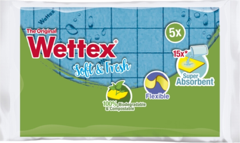 Bilde av Oppvaskklut Wettex Soft & Fresh, 5 stk.